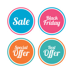 Sale icons. Best special offer symbols.