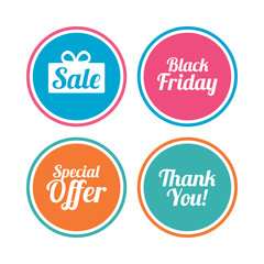 Sale icons. Special offer symbols.