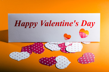 Background. Happy Valentine's Day. Hearts. Love