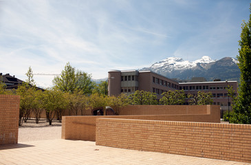 modern Liechtenstein mountain view