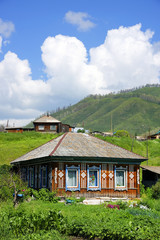 Fototapeta premium Tyungur village in Altai Republic, Russian Federation