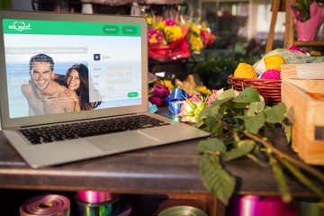 Composite image of dating website