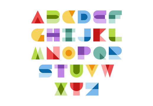 Abstract Style Alphabet Illustration