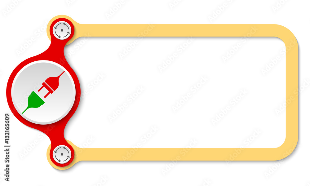 Poster vector frame for text and energy symbol