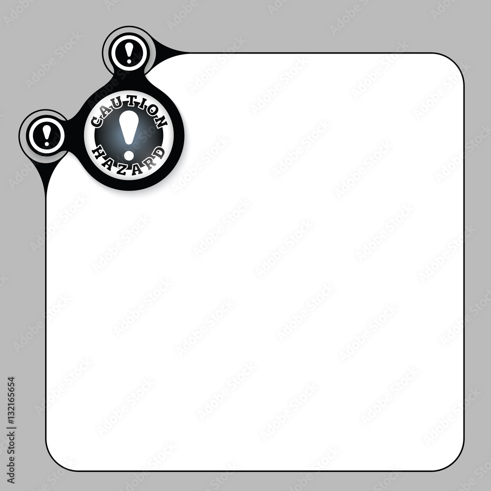 Poster vector box to fill your text and exclamation mark