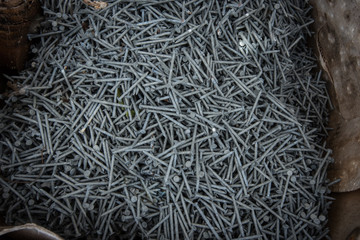 Wide View of Bucket of Nails © kellyvandellen