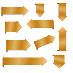 Set goldener Pfeil-Banner