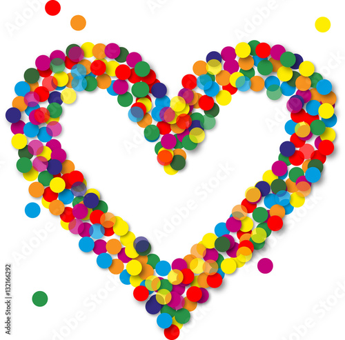 100g Herz Konfetti Bunt - 10 Farben Seidenpapier Konfetti Für Hochzeit & Geburtstag