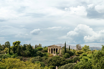 Fototapeta na wymiar Temple of Hephaestus on Agora in Athens, Greece