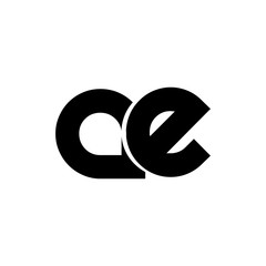 Initial Letter AE CE Rounded Lowercase Logo