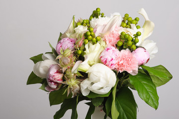 Bouquet of white peonies.