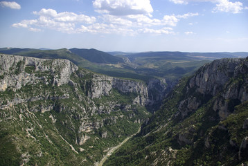 Fototapeta na wymiar View of the Verdon gorge, in Southern France