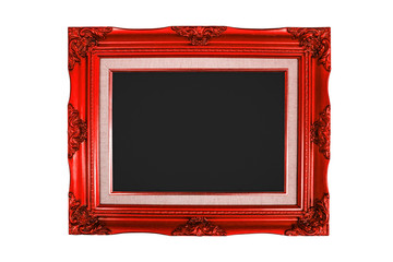 Classic wooden frame isolated on white