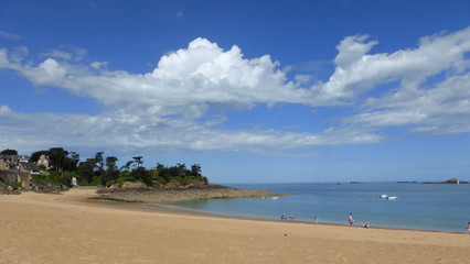 Plage du Val, à Saint-Malo en Bretagne (France)