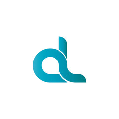 Initial Letter AL Rounded Lowercase Logo