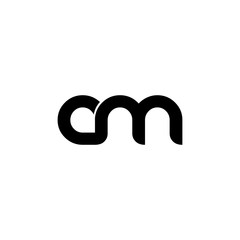 Initial Letter CM AM Rounded Lowercase Logo