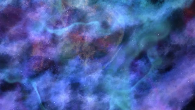 Blue Space Nebula Background