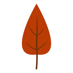 Autumn Leaf illustration - glyph style icon - Orange