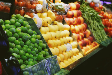 Assortment of fruits at market