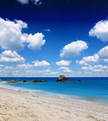 Idyllic tropical sand beach