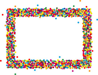 Bunter Konfetti Rahmen