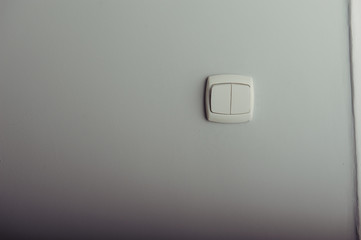 White plastic light switch