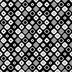 Seamless vector geometrical pattern. Endless black and white background with hand drawn squares. Graphic illustration. Print for cover, fabric, wrapping, background.