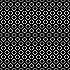 Seamless vector geometrical pattern. Endless black and white background with hand drawn rhombus, squares. Graphic illustration. Print for cover, fabric, wrapping, background.