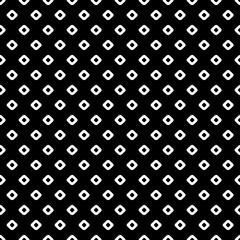 Seamless vector geometrical pattern. Endless black and white background with hand drawn rhombus, squares. Graphic illustration. Print for cover, fabric, wrapping, background.