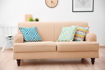 Sofa in modern room interior