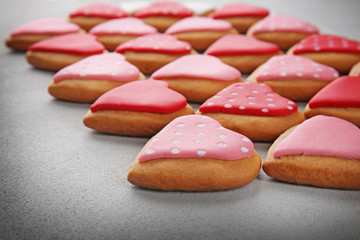 Valentine's day cookies, closeup