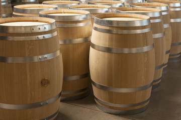 Barrels of wine