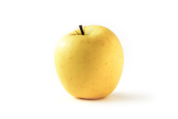 Yellow apple isolated on white