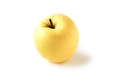 Yellow apple isolated on white