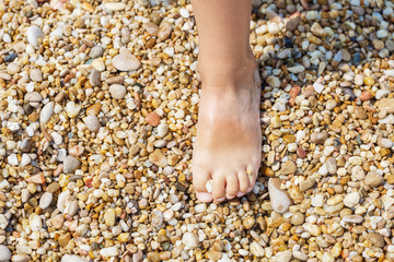 Little feet on the beach