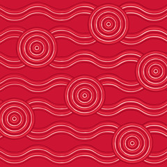 Abstract Aboriginal line painting in vector format.