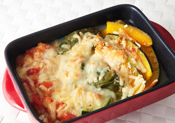 野菜のチーズ焼き　夏野菜
