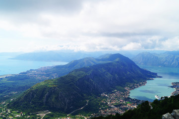 Beautiful view from mountain on bay