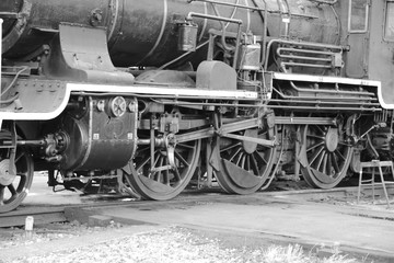 Wheels of Japanese locomotive