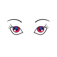 woman eyes beauty illustration on white background