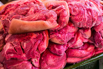 Wild boar, Wild pork. Red meat of wild pig.