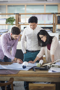 Architects working in the office