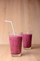 Blueberry smoothie with fresh berries