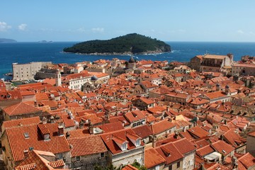 Fototapeta na wymiar Rooftops in Dubrovnik, Croatia