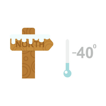 Thermometer cold temperature vector illustration