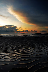 sunset, sunrise sand wave
