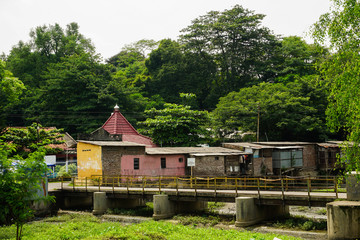 A mosque in the middle of slums photo taken in Semarang Indonesia