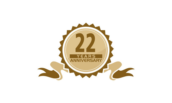 22 Years Ribbon Anniversary 