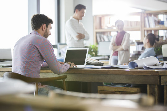 Architects working together in the office