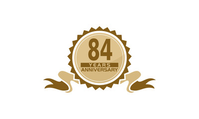 84 Years Ribbon Anniversary 